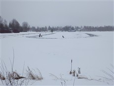 Sysm, lake Pijnne Finland, snowed landscape